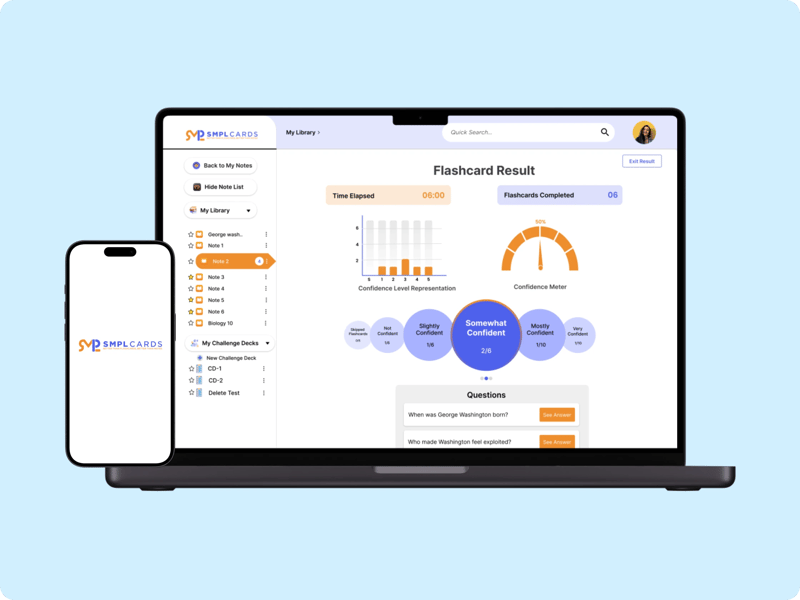 SMPLCards: Interactive Learning through Quizzes and Flashcards